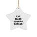 Funny Running Star Ornament Gifts for Men, Inspirational Quotes for Running Enthusiasts, Christmas Unique Gifts from Family to Running Friends - Image 1