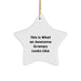 'This Is What An Awesome Grampy Looks Like' Funny Grampy Gifts from Family for Grampy Star Ornament Christmas Unique Gifts - Image 1