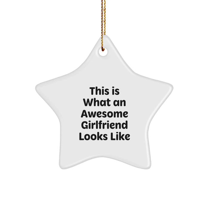 Funny Sweetheart Gifts for Her - Star Ornament This Is What An Awesome Sweetheart Looks Like Men Gifts from Women - Image 1