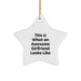 Funny Sweetheart Gifts for Her - Star Ornament This Is What An Awesome Sweetheart Looks Like Men Gifts from Women - Image 1