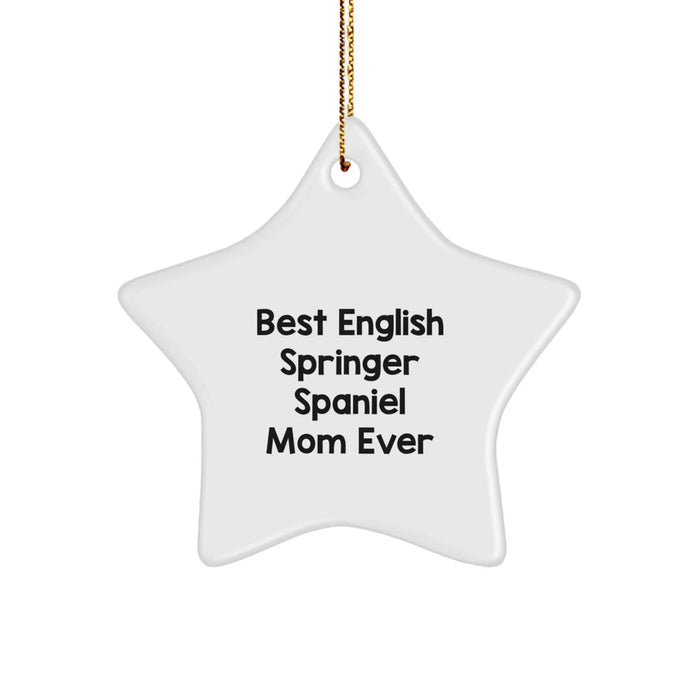 English Springer Spaniel Dog Star Ornament, Funny Quote, Gifts from Mom to English Springer Spaniel Dog, Christmas Unique Gifts - Image 1
