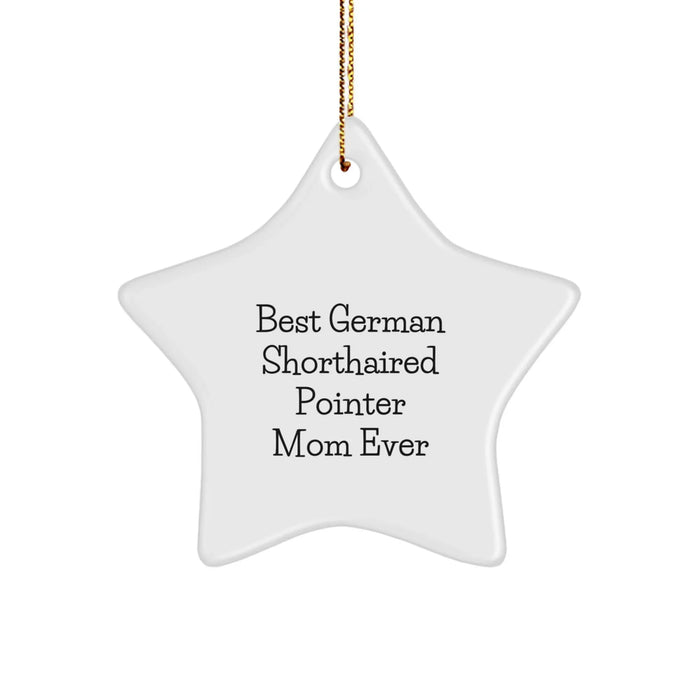 German Shorthaired Pointer Dog Mom Gifts from Friends, Funny Star Ornament for Christmas - Image 1