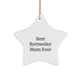 Rottweiler Dog Gifts for Women Funny Star Ornament 'Best Rottweiler Mom Ever' Christmas Unique Gifts from Family - Image 1