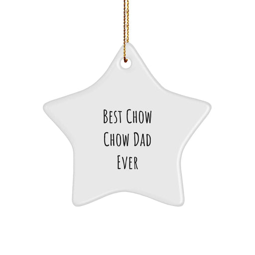 Chow Chow Dog Lover Star Ornament Gifts from Dad on Christmas - Image 1