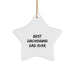 Funny Dachshund Dog Gifts for Dad, Star Ornament with Best 'Dad Ever' Quote, Christmas Unique Ornament for Men, Dachshund Dog Lover Gifts from Family - Image 1