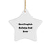 Funny English Bulldog Dad Gifts Star Ornament for Home Decor from Friends for English Bulldog Lovers at Christmas - Image 1