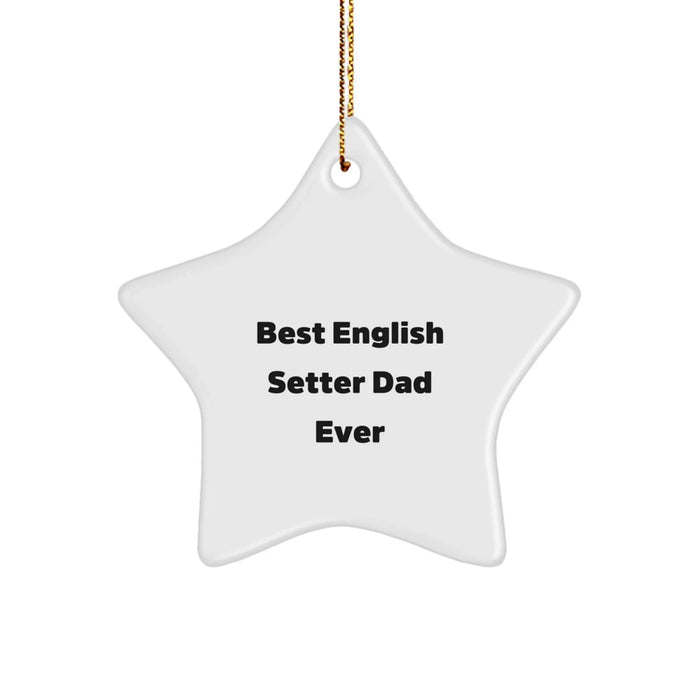 English Setter Dog Dad Star Ornament Gifts from Husband for Christmas Unique - Image 1