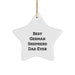 Funny German Shepherd Dog Star Ornament Gifts from Men to Men Best Dad Ever for Christmas Unique Decorations - Image 1