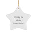 Artist Star Ornament, Funny Quote Gifts from Friends to Artist, Officially the World's Coolest Artist Christmas Unique Gifts - Image 1
