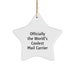 Funny Quotes Mail Carrier Gifts for Christmas - Officially The World's Coolest Mail Carrier Star Ornament, Gifts from Friends to Mail Carrier, Christmas Unique Gifts - Image 1