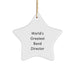 Funny World's Greatest Band Director Gifts from Men to Friends Christmas Unique Star Ornament - Image 1
