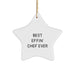 Funny Chef Star Ornament Gifts from Friends for the Best Effin' Chef Ever Christmas Unique Ideas - Image 1