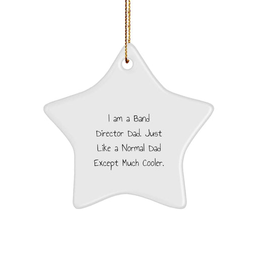 Band Director Dad Gifts for Men Funny Star Ornament Christmas Unique Gifts from Husband - Image 1