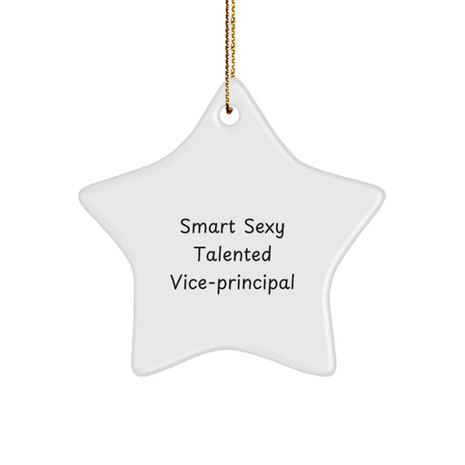Funny Vice-Principal Star Ornament, Smart Sexy Talented Gift for Vice-Principal, Christmas Unique Gifts from Friends, Family, or Coworkers. - Image 1