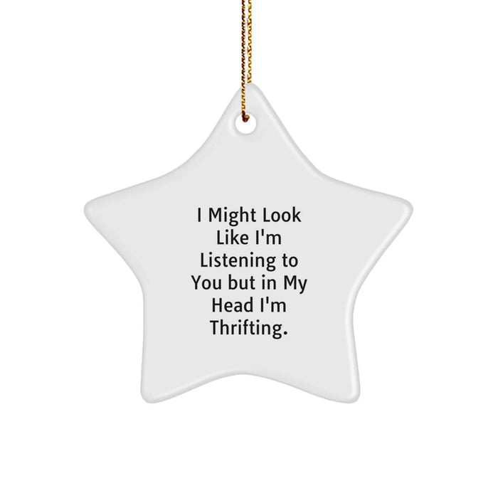 Funny Thrifting Star Ornament Gifts from Friends and Family for Thrifting Lovers - Unique Christmas Decorations - Image 1