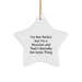 Funny Musician Gifts from Friends and Family - 'I'm Not Perfect But I'm A Musician And That's Basically The Same Thing' Star Ornament, White, 3.25\ - Image 1