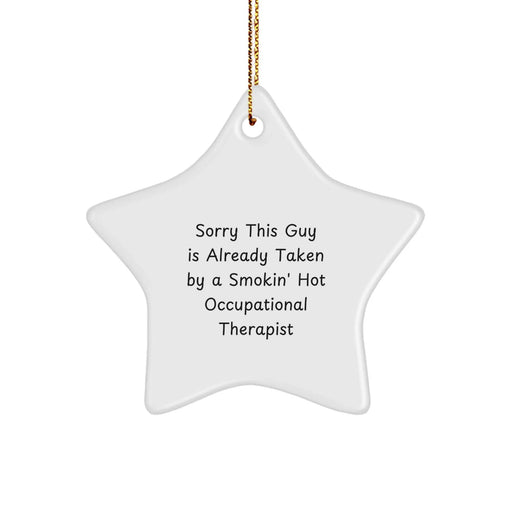 Funny Occupational Therapist Gifts from Men to Women, Star Ornament for Christmas Unique Gifts - Image 1