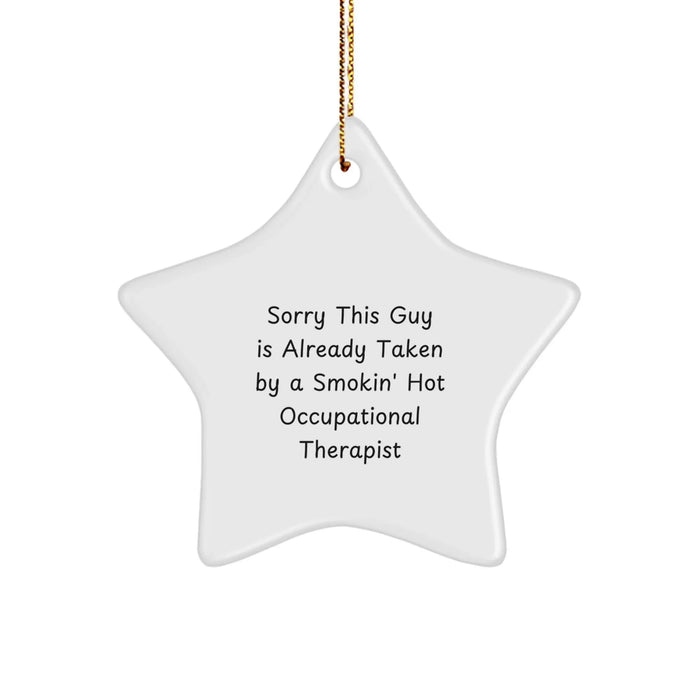 Funny Occupational Therapist Gifts from Men to Women, Star Ornament for Christmas Unique Gifts - Image 1