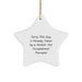 Funny Occupational Therapist Gifts from Men to Women, Star Ornament for Christmas Unique Gifts - Image 1