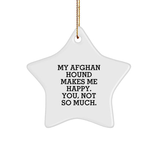 Funny Afghan Hound Dog Lover Gifts for Men, Women, or Friends, Christmas Unique Gifts from Family, Star Ornament Decoration - Image 1