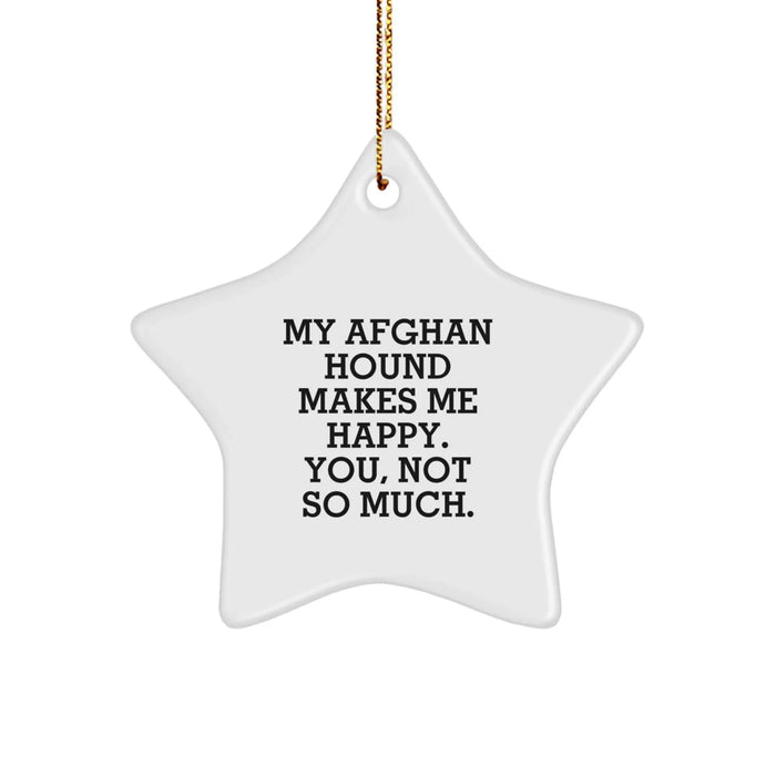 Funny Afghan Hound Dog Lover Gifts for Men, Women, or Friends, Christmas Unique Gifts from Family, Star Ornament Decoration - Image 1