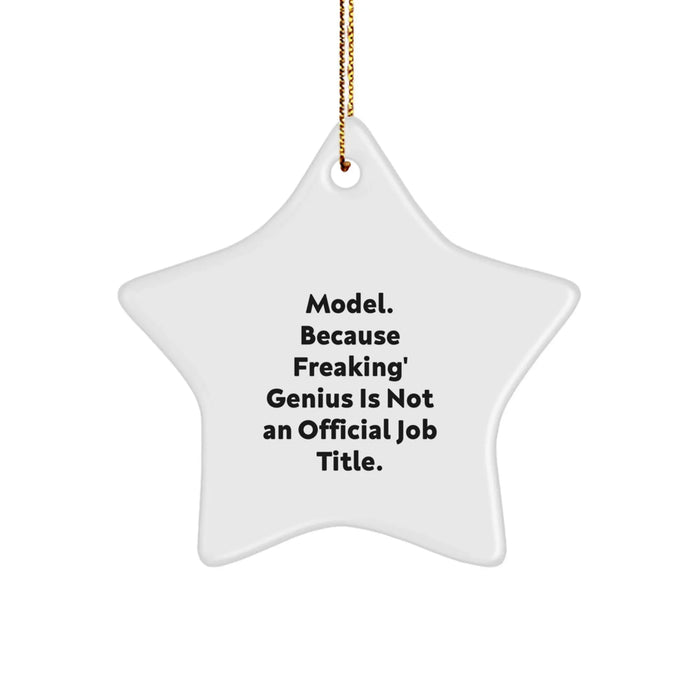 Model Star Ornament, Funny Quote, Gifts from Friends to Model, Unique Christmas Decor - Image 1