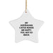 Australian Cattle Dog Star Ornament, Funny Quote Gifts from Men, Women, Friends, Coworkers, Family for Christmas, 'My Australian Cattle Makes Me Happy. You, Not So Much.' - Image 1