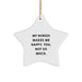 Funny Borzoi Dog Lover Star Ornament Gifts from Family for Christmas - Image 1