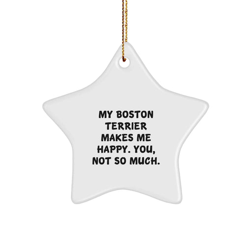 Boston Terrier Dog Lover Funny Gifts from Men to Women, Christmas Unique Star Ornament for Boston Terrier Dog Owners - Image 1