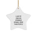 English Springer Spaniel Dog Star Ornament, Funny Quote Gifts from Friends to Family, White Star Shaped MDF with Sublimation Printing, Perfect for Christmas Decorations - Image 1