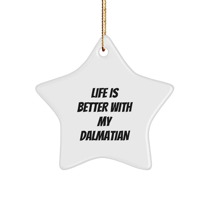 Dalmatian Dog Star Ornament - Funny Christmas Unique Gift for Dalmatian Dog Lovers - Gifts from Family to Family Friends - Image 1