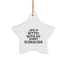 Funny Giant Schnauzer Dog Gifts from Men - White Star Ornament for Christmas Unique Presents for Giant Schnauzer Dog Owners - Image 1