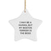 Funny Boston Terrier Dog Gifts from Friends - Christmas Unique Gifts for Boston Terrier Dog Owners - Star Ornament with I May Be A Human, But My Boston Terrier Is The Boss Quote - Image 1