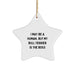 Funny Bull Terrier Dog Christmas Star Ornament Gifts from Men for Friends, Coworkers, Family - I May Be A Human But My Bull Terrier Is The Boss - Image 1