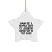 Unique Christmas Unique Gifts for Chinese Crested Dog Lovers - Funny Star Ornament for Friends, Family, or Coworkers - 'I May Be A Human, But My Chinese Crested Is The Boss' Quote - Image 1