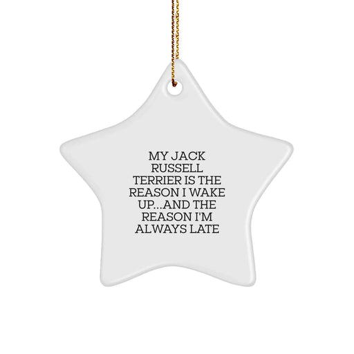 Funny Jack Russell Terrier Dog Christmas Unique Gifts from Men to Friends, Unique Star Ornament for Jack Russell Terrier Dog Lovers - Image 1