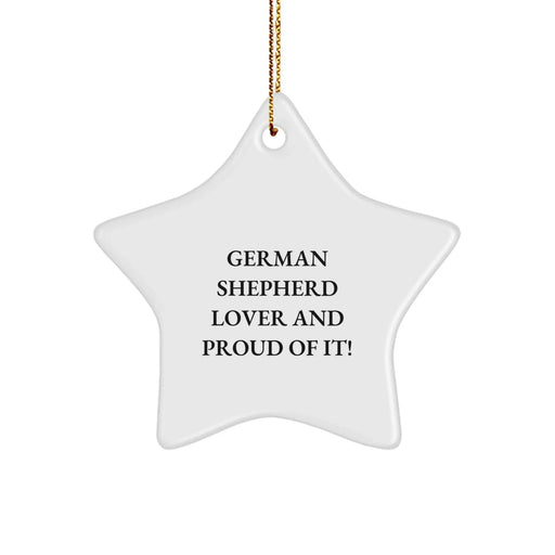 German Shepherd Dog Lover Star Ornament Gifts from Friends and Family to German Shepherd Dog Owners for Christmas - Image 1