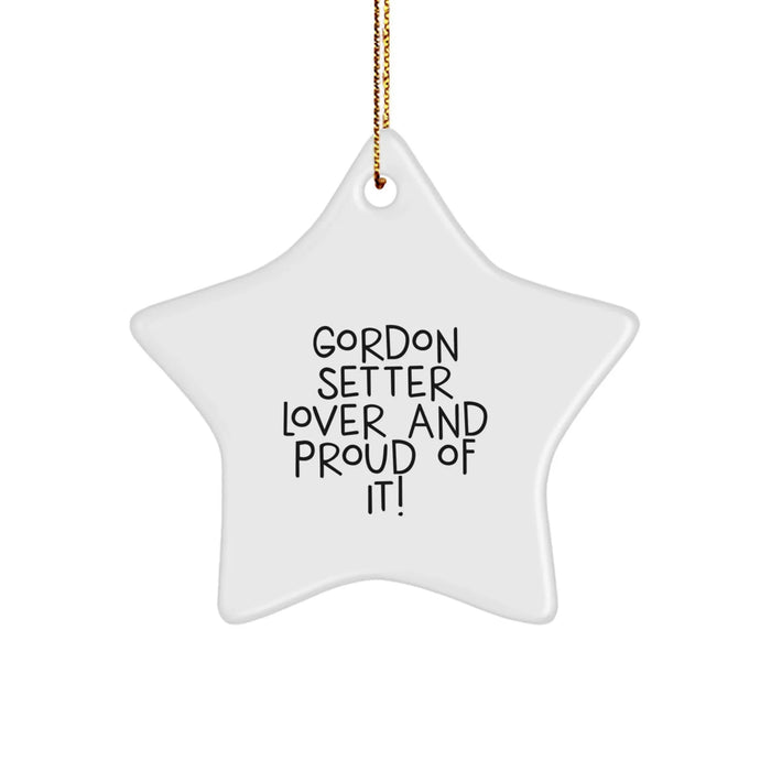 Gordon Setter Dog Lover's Funny Star Ornament for Christmas Unique Gifts from Men, Cute Decorations for Home, Unique Star Gift for Friends and Family - Image 1