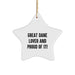 Great Dane Lover's Christmas Star Ornament, Funny Quote Gifts from Friends to Family, Star-Shaped Decorations for Great Dane Dog Owners - Image 1