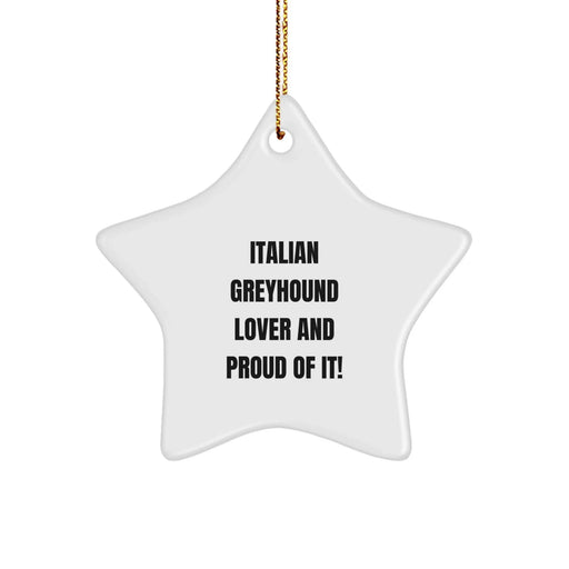 Funny Italian Greyhound Dog Lover Gifts from Men to Women Friends Family - Italian Greyhound Dog Star Ornament for Christmas Unique Decorations - Image 1