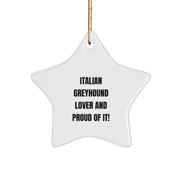 Funny Italian Greyhound Dog Lover Gifts from Men to Women Friends Family - Italian Greyhound Dog Star Ornament for Christmas Unique Decorations - Image 1