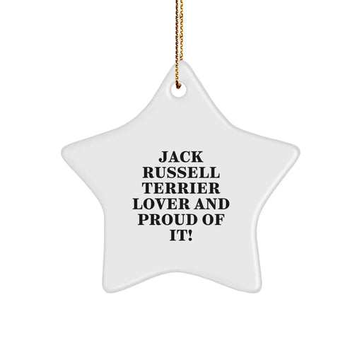 Funny Jack Russell Terrier Dog Lover Gifts for Owners, Christmas Unique Star Ornaments for Men, Women, Friends, Family from the Jack Russell Terrier Fan - Image 1