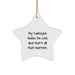 Funny Samoyed Dog Gifts for Christmas Star Ornament from Friends - My Samoyed Thinks I'm Special Gifts - Image 1