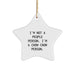 Chow Chow Dog Lovers Funny Gifts from Friends and Family for Christmas - 'I'm Not A People Person. I'm A Chow Chow Person.' Star Ornament - Image 1