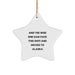 Funny Alaska Star Ornament, 'And The Wise One Said F--k This Shit! And Moved To Alaska', Gifts for Men and Women from Friends or Family, Christmas Unique Presents - Image 1