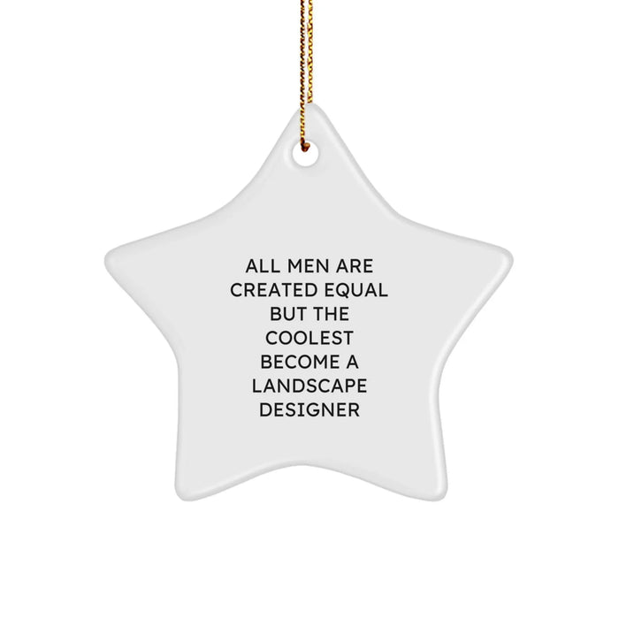 Funny Landscape Designer Gifts from Men - Star Ornament for Christmas Unique Gifts for Landscape Designer and Friends - Image 1