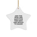 Funny Maine Gifts: 'And The Wise One Said F--k This Shit!' Star Ornament for Friends, Family, or Coworkers, Christmas Unique Presents from Maine - Image 1