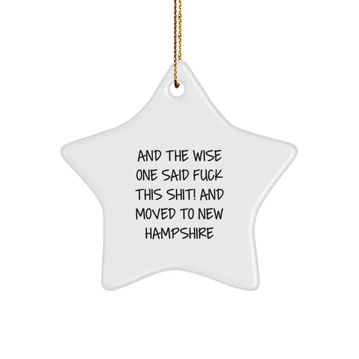 Funny New Hampshire Star Ornament, Gifts for Men from New Hampshire, Christmas Unique Decor - Image 1