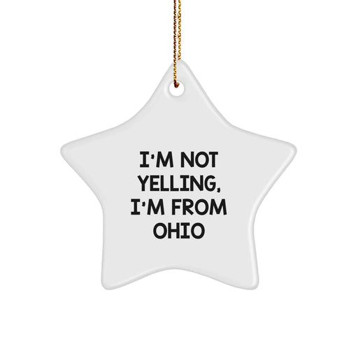 Funny Ohio Star Ornament Gifts from Ohioans for Christmas Unique Gifts - Image 1