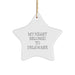 Delaware Gifts for Friends and Family, Funny Star Ornament, White Star Shaped Decoration, Christmas Unique Gifts from Delaware Lovers - Image 1